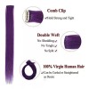 QNI-LMB Extensiones De Cabello Color Purple - Cabello 100% Natural