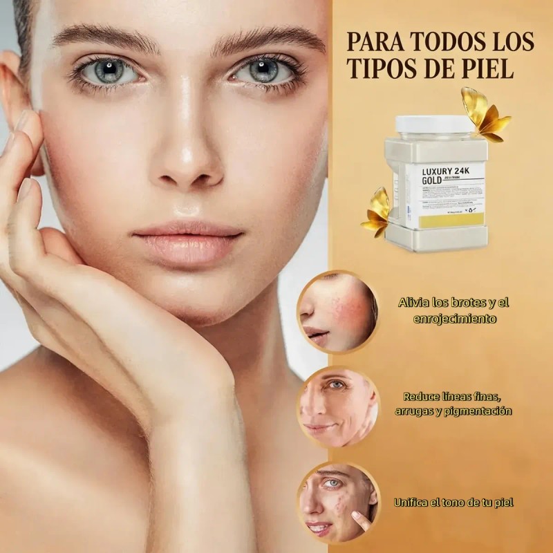 Jelly Mask Facial Oro24k Lujo 650g Mascarilla Todo Piel