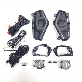 MAG For 2019-2023 Toyota Rav4 LED Fog Lights Driving Kit Dual Color DRL Signal Wires