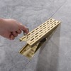 DEOKXZ Linear Shower Drain 12 Inch Brushed Gold,Rectangular Shower Drain