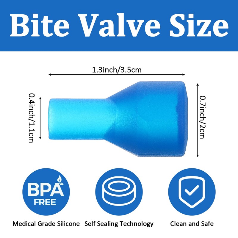 Wanmu 8 Pcs Bite Valve Replacement Mouthpiece, Replacement Bite Valve