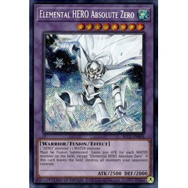 YU-GI-OH! Elemental Hero Absolute Zero - Secret Rare - Limited - Single Card - Near Mint - 1 Piece