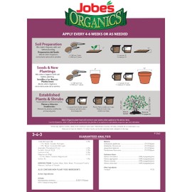 Jobe's Organics Granular Rose Fertilizer, Organic Plant Fertilizer for Rose, Hydrangea, Hibiscus, Azalea, and Other Flowering Shrubs, 4 lbs Bag