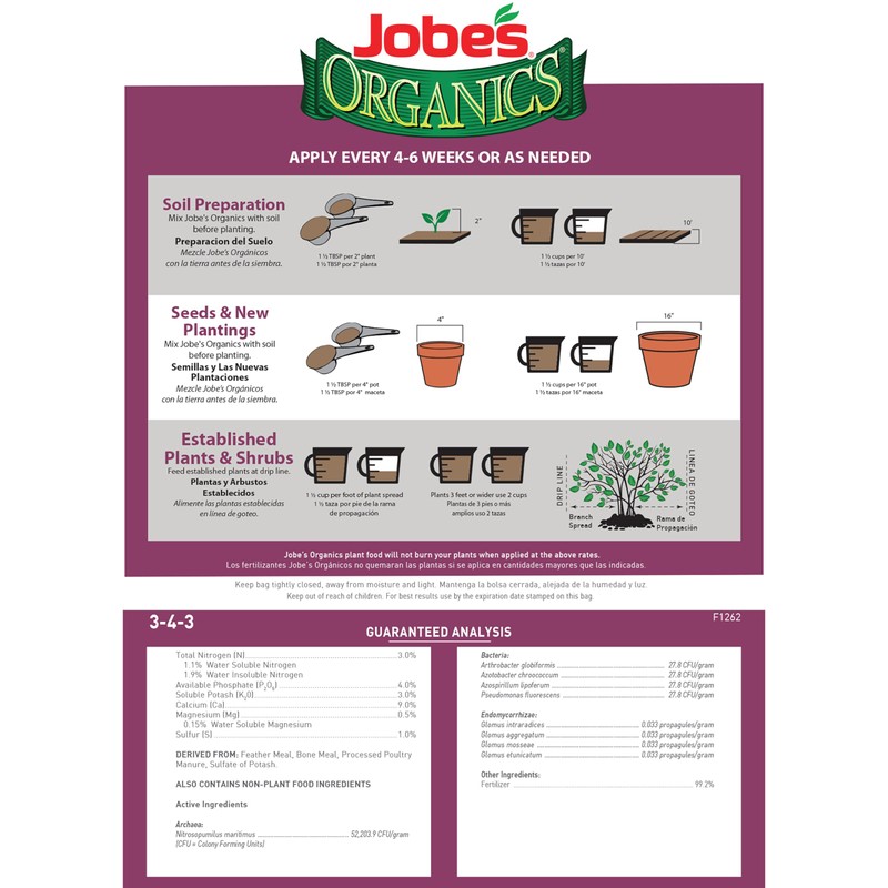 Jobe's Organics Granular Rose Fertilizer, Organic Plant Fertilizer for Rose,