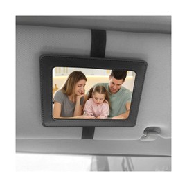 Mandark Car Picture Frame, Leather Vehicle Sun Visor Photo Holder with Elastic Bands, Displays Your Photographs Both Vertically and Horizontally, Universal Auto Interior Accessories (Black)