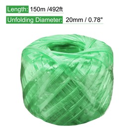 MECCANIXITY Polyester Nylon Plastic Rope Twine Household Bundled for Packing Gardening Craft,150m Length,Green