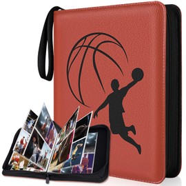 Trading Card Binder with Sleeves,400 Pockets Basketball Card Binder,Card Binder Fits for Basketball Cards 2022,Soccer Cards, Sport Cards,Trading Cards………