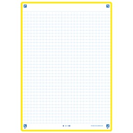 OXFORD Revision 2.0 A5 (14.8 x 21 cm) Small Squares Front / Back Index Cards - Yellow Frame (Pack of 50)