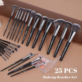 MAANGE Professional Make-Up Brush Set 25 Pieces Brush Set Make-Up Cosmetic Brush Foundation Face Eyes Lips Brush Eyeshadow Brush Makeup Brush Set with Black Gift Box