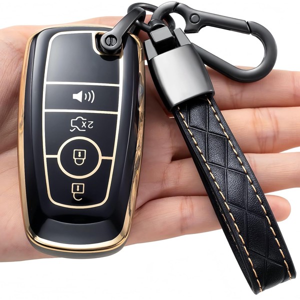 Kespevn for Ford Key Fob Cover Soft TPU with Keychain