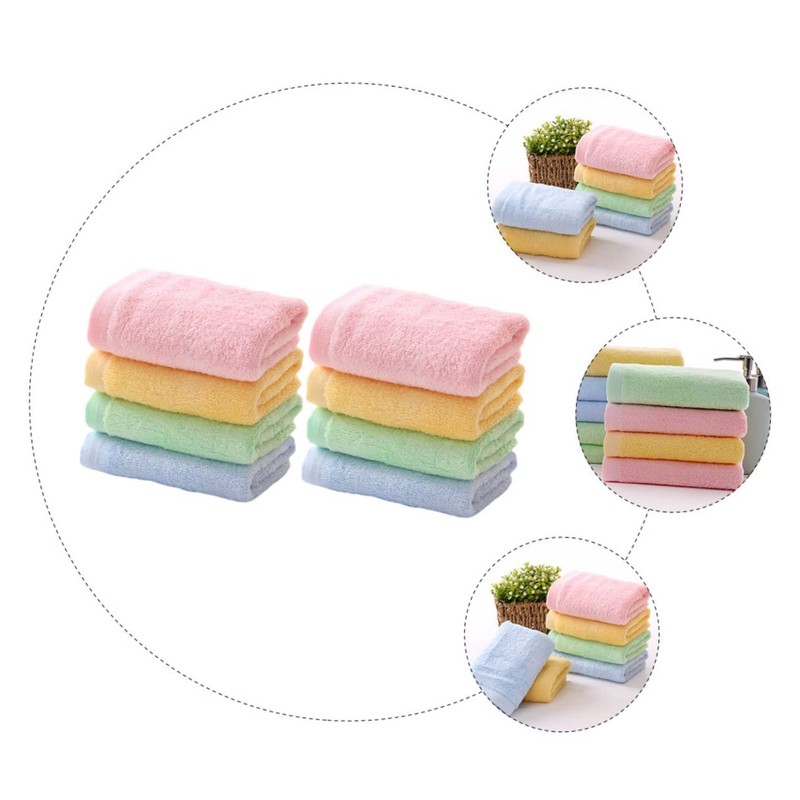 Beavorty Kids Face Towels 8 Pack Bath Towel Washcloths Gentle