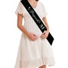 Pregnant AF Sash,Black Sash with Sliver Foil Best Baby Shower