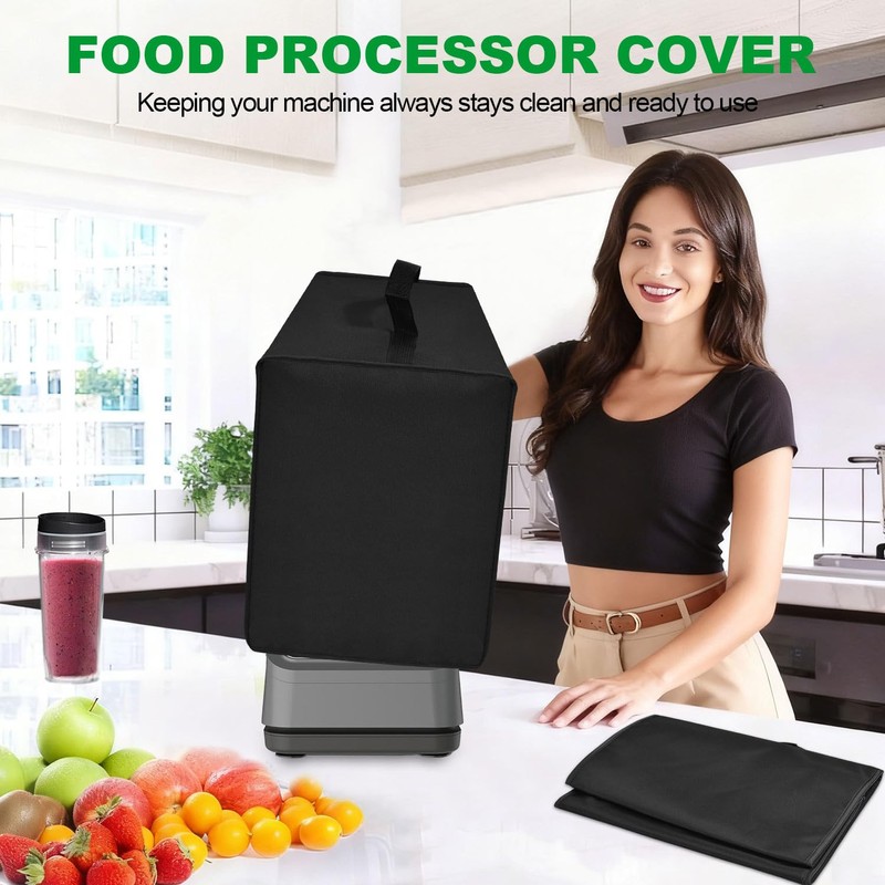 Dust Cover for Ninja Food Processor Plus 9-Cup, BN601 (Black)