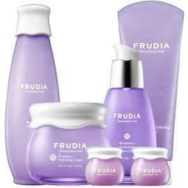 Hurdia 수분기초세트 블루베리 토너 + 세럼 + 크림 + 폼클렌징 + 미니크림 2개 증정 Hydrating Basic Set Blueberry Toner + Serum + Cream + Foam Cleansing + 2 Mini Creams Gift