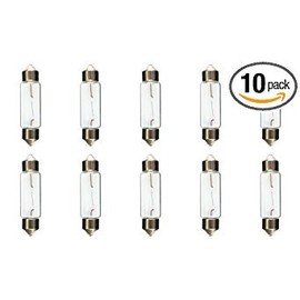 CEC Industries #6411 Bulbs, 12 V, 10 W, SV8.5-8 Base, T-3.25 shape (Box of 10)
