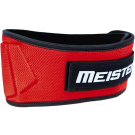 Meister 6" Neoprene Weight Lifting Belt, red