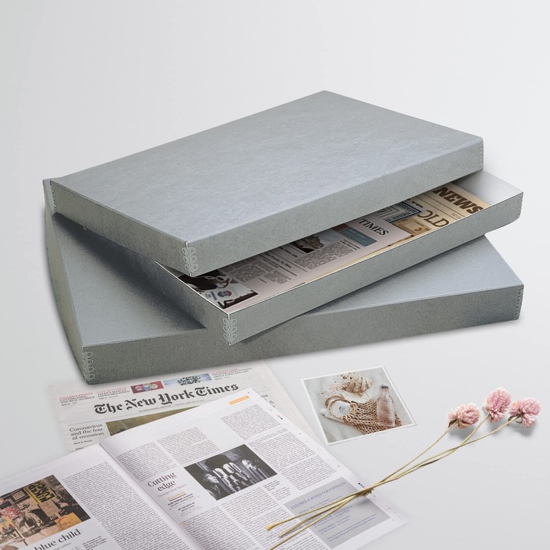 Lineco, Archival Newspaper Preservation Storage Box, Drop Front Design with