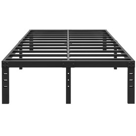 ALDRICH 14 Inch Metal Bed Frame Queen Size - Double Black Basic Steel Slats Platform, Easy Assembly Heavy Duty Noise Free Bedframes, No Box Spring Needed