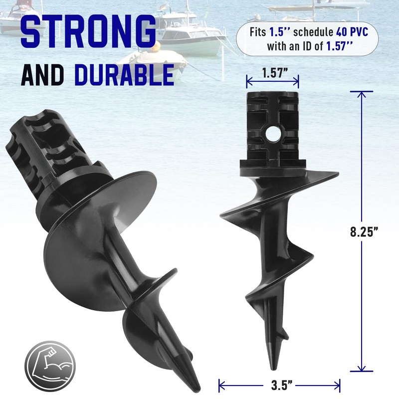 Touri 2 Pack Dock Sand Auger for Making PVC Tubing