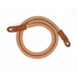 Eorefo - Correa de cuerda para cámara, 100 cm, de algodón suave, correa de hombro para cuello clásico, para cámara sin espejo y DSLR (café), Marrón, Large