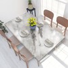 Gray and White Marble Texture Rectangular Tablecloth with Elastic Edge