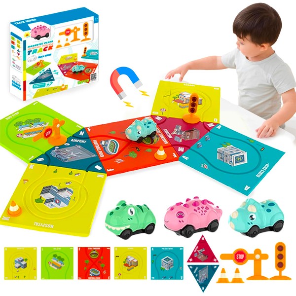 Marlo & Buzz Puzzle Racer Kids Car Track Play Set,