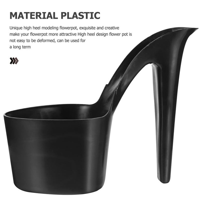 SUPVOX 4Pcs High Heel Shaped Planter: Unique Plastic Flower Pots