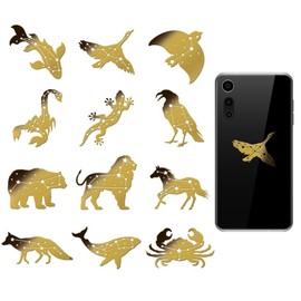 OLYCRAFT 12pcs 1.6x1.6 Inch Constellation Metal Stickers Constellation Design Self Adhesive Gold Stickers Constellation Theme Metal Gold Stickers for Scrapbooks DIY Resin Crafts Phone Decor