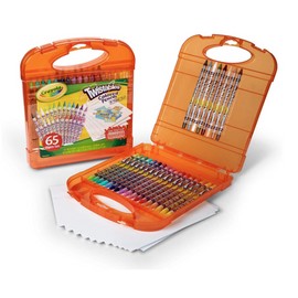djhaimz Portable Art Case Twistable Colored Pencils Set Kids Traveling Drawing Kit 65 Ct