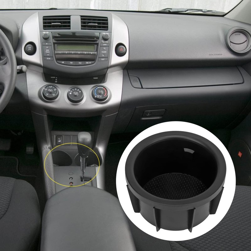 2PCS Console Box Cup Holder Insert for RAV4 2006-2012, Car