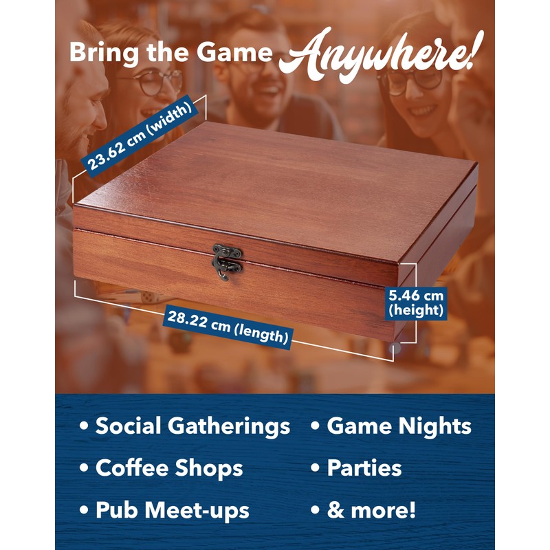 WE Games Shut-The-Box Board Game in Wooden Box with Dice