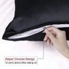 uxcell Travel Satin Pillowcase with Zipper, Super Soft and Luxury,