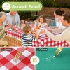 Smiry Rectangle Table Cloth, Waterproof Vinyl Tablecloth with Flannel Backing,