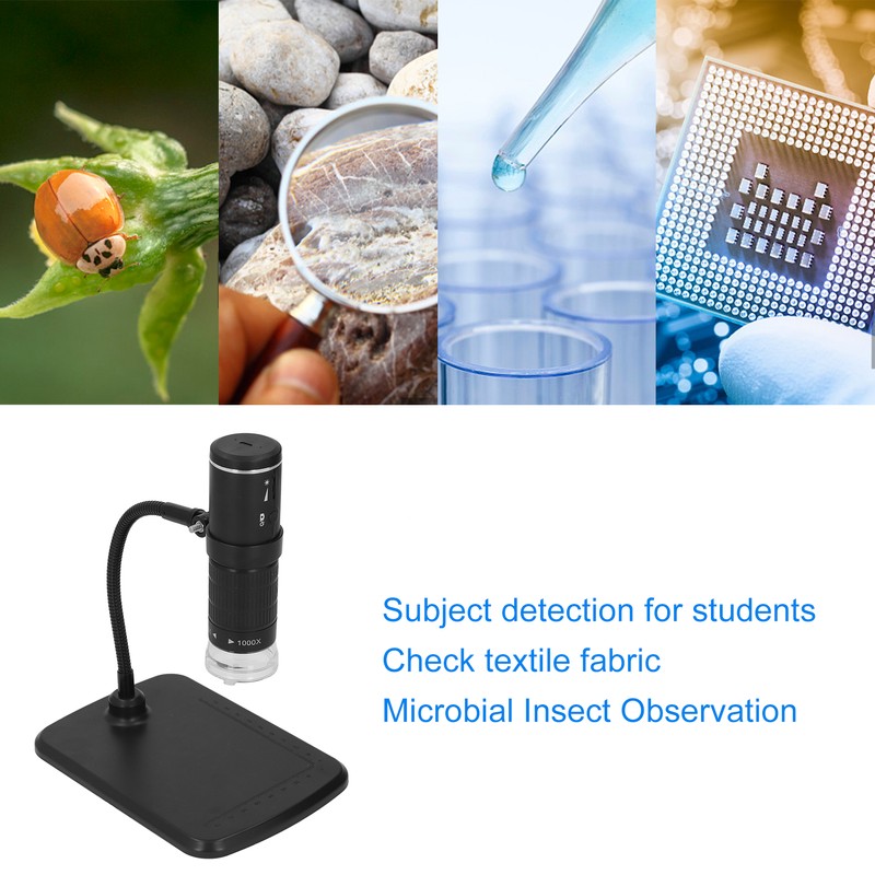 Wireless Digital Microscope 50 to 1000X Portable 2MP with Flexible
