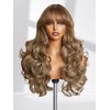 GORGIUS Balayage Blonde Wig with Bangs, Long Loose Body Wave