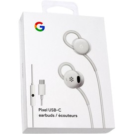 Google Earbuds Wired Headset USB-C, Comfortable Fit, Inline Controls, Compatible with Type-C Phones - White (Retail)