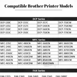 F FINDERS&CO LC51 Ink Cartridges Replacement for LC-51 Series Ink Work with Brother DCP-130C DCP-330C DCP-350C MFC-240C MFC-440CN MFC-685CW MFC-465CN MFC-665CW Printer (6BK 2C 2M 2Y, 12-Pack)