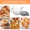 XINBOOGQ 5QT Glass Bowl Compatible with KitchenAid 4.5 and 5-Quart