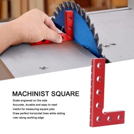 Mini Square Ruler Aluminum Alloy Small Square Center Finder Tool 90° Marking Center Marking Tool Finder Right Angle Edge Marking Tool for Machinist Carpenters
