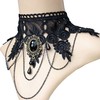 Black Venetian Mask Masquerade Mask with Elegant Vintage Princess Lace