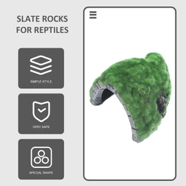 Mipcase Tortoise Hiding from House Reptile Rock Cave Axolotl Tank Accessories Reptile Decor Tortoise Hideout Heat Rocks for Reptiles Reptile Hides and Caves Snake Hide Resin Crawl Turtle