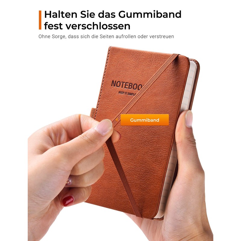 AISBUGUR Notebook A6 Pack of 2 Small 9 x 14