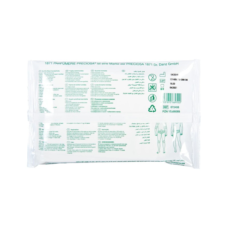 Noba Total Body Wash Moist Disposable Wash Mitts without Alcohol