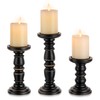 Inweder Wood Candle Holders for Pillar Candles, Solid Farmhouse Candle