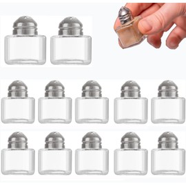 Mini Salt Shaker, Aipeeo Pack of 6 Salt Shakers, Small Salt Shakers, Mini Salt Shaker for Travel, Salt Shaker with Lid, Suitable for Camping, Barbecue, Travel (6)