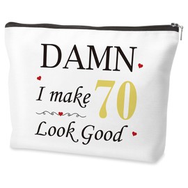 70th Birthday Gifts for Women,Gifts for 70 Year Old Woman,70th Birthday Gifts for Women Funny,70th Birthday Presents for Women,70 Th Birthday Gifts for Women,Birthday Makeup Bag,Cosmetic Bag