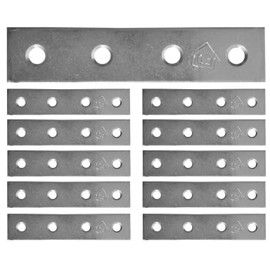 Repair Flat Joining Plate Galvanised Heavy Duty Metal Steel Sheet Fixing Mending Size: 3.15"x 0.67"x0.08” (80mm x 17mm x 2mm) Pack of 10pcs