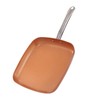 Toutrop Non-Stick Copper Square Frying Pan, 12" Chef Skillet with