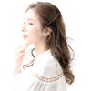 Vingtaine H7207-BR- Women's Wood Line Barrette, Simple, Natural, Thin, Casual,