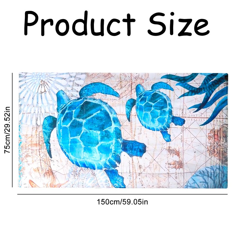 Bojueshaw Large Microfiber Beach Towels,Turtle Pattern Beach Towels,Lightweight Quick Dry